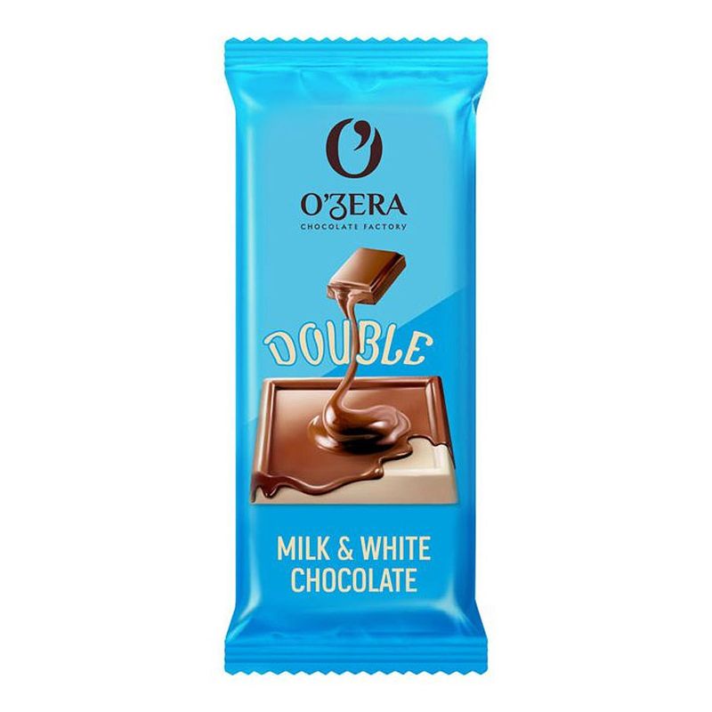 Шоколад O'ZERA  Whitе&Milk 24 гр/пач  30 пач/блок