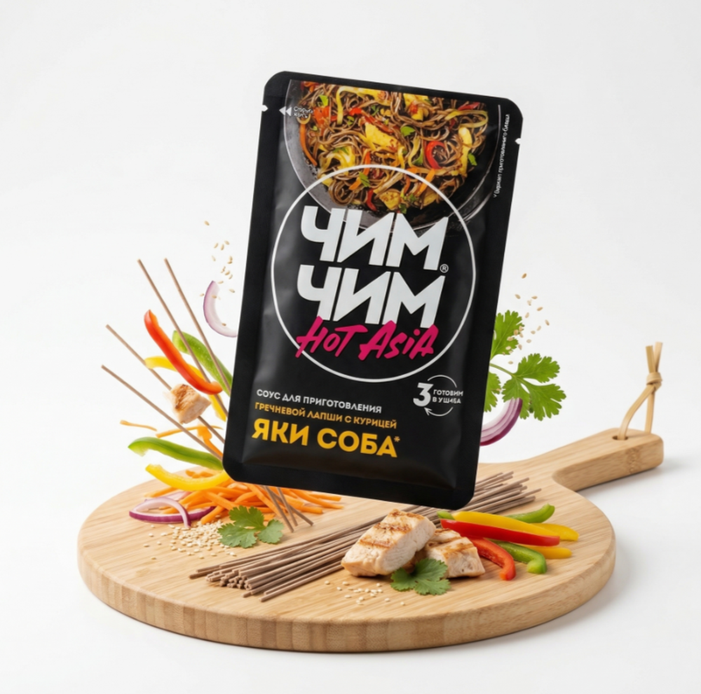 Соус для гречневой лапши с курицей Яки Соба 90гр, Чим-Чим