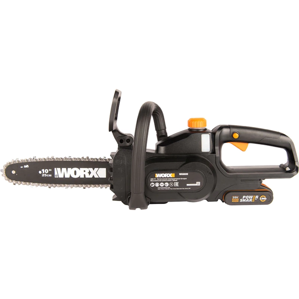 WORX WG322E.1 пила цепная аккумуляторная (1 x 2 Ач, ЗУ)