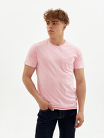 Футболка однотонная с карманом Bowery NYC Slub Pink