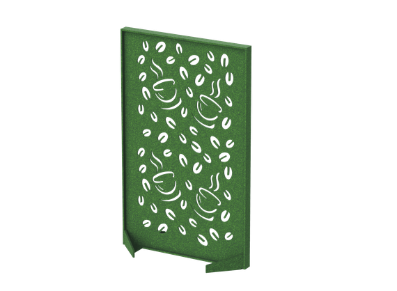 Перегородка с декором  "Кофе" 120х40х140