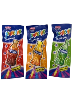 Карамель на неоновой палочке Газировка Лучистик, 30шт