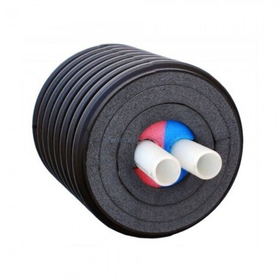 Труба теплоизолированная из сшитого полиэтилена Usystems Aqua Twin PE-хa 32 х 4.4 - 25 х 3.5/175 (бухта 200 м)