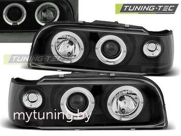 Передние фары ANGEL EYES BLACK для Volvo 850
