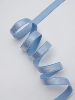 Резинка бретелечная голубая глянцевая ширина 10 мм