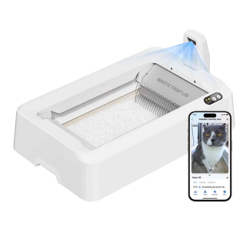 Открытый автоматический лоток с камерой Purobot Crystal Duo PETKIT