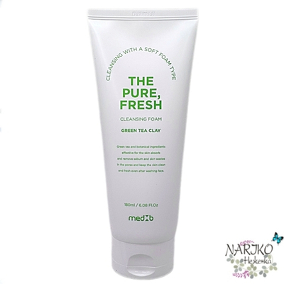 Пенка для лица глиняная очищающая с Экстрактом зелёного чая MED B. The Pure Fresh Cleansing Foam Green Tea Clay, 180 мл.