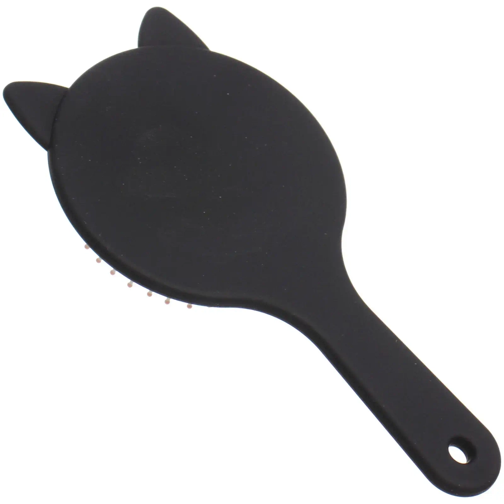 Расчёска массажная «КИТИ СЕТ», цвет чёрный, бактелитовое покрытие, 19.5*10см (коробка PVS)