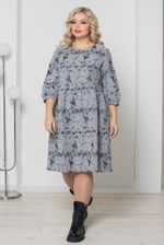 Платье 1297 цветы на джинсовом Novita (Акция)