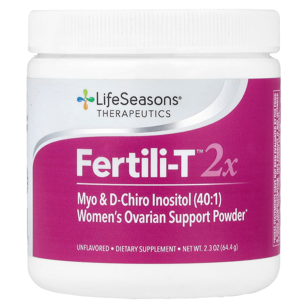 LifeSeasons, Therapeutics, Fertili T™ 2x, добавка без добавок, 64,4 г (2,3 унции)