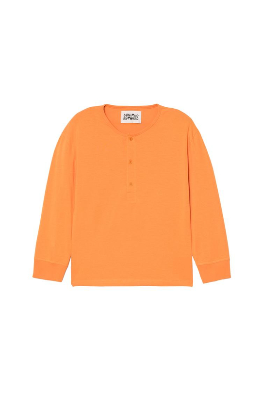 ZARA X BENITO ANTONIO ФУТБОЛКА С ПУГОВИЦАМИ, ОРАНЖЕВЫЙ