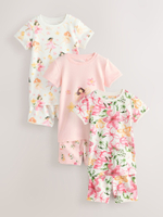 Пижама для девочки Next AF7-070, 3 шт., Бежевый, Розовый