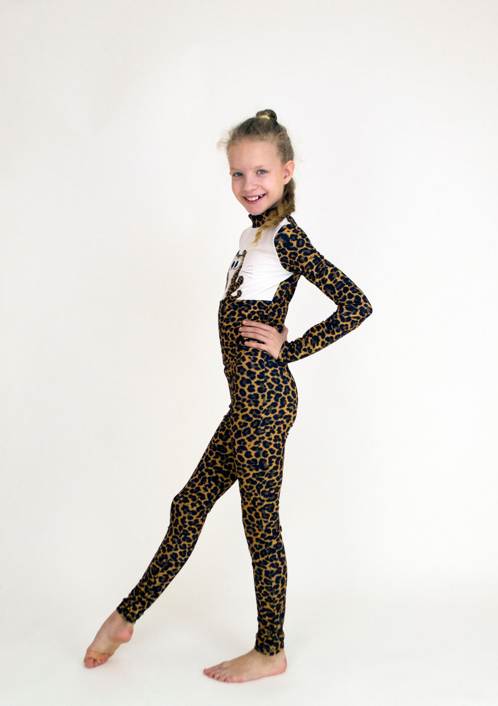 Leopard with Kitten Jumpsuit