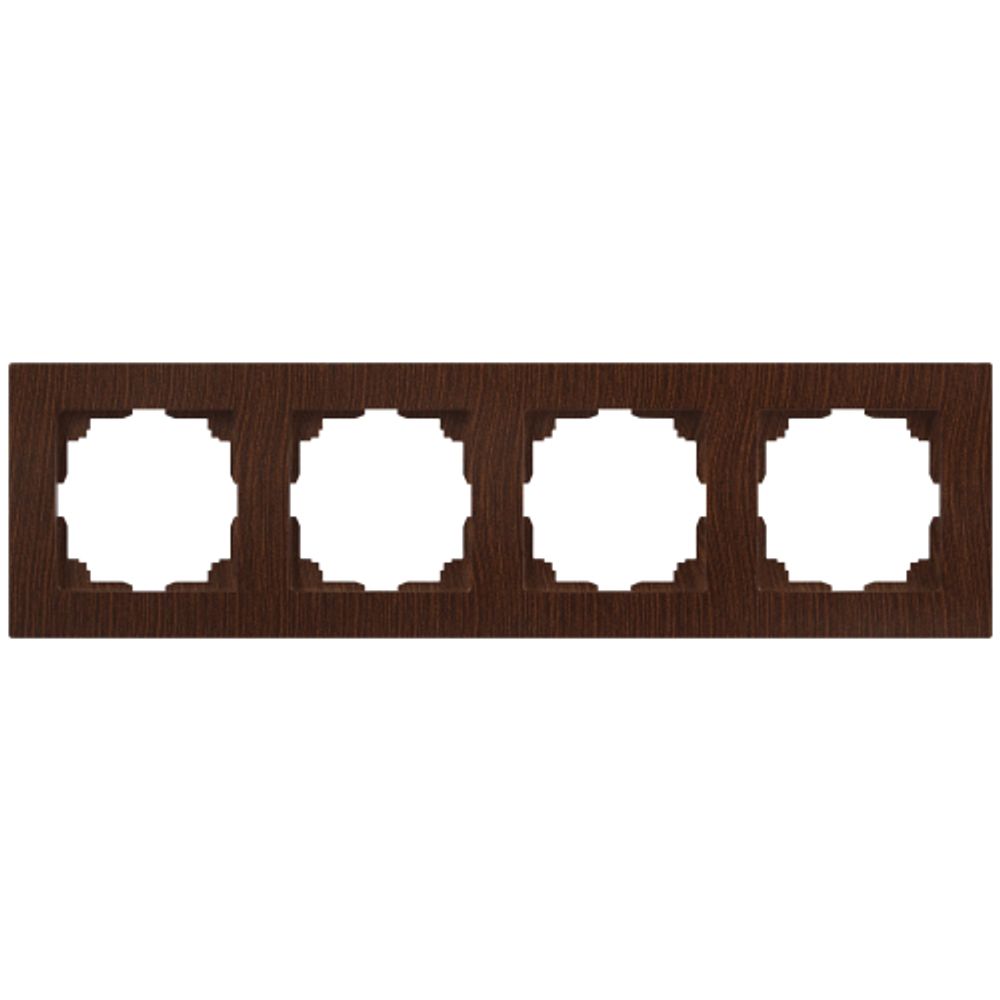 Рамка для розеток и выключателей Intro Accent 6-504-10 на 4 поста, СУ, венге