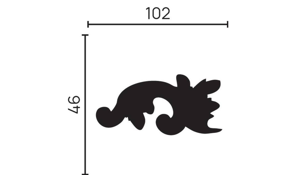 H1-DD35 LR/Декоративный элемент (102х46х16мм)/2 Стоимость за пару (левый и правый)