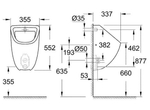 Писсуар подвод воды сзади Grohe bau ceramic 39438000