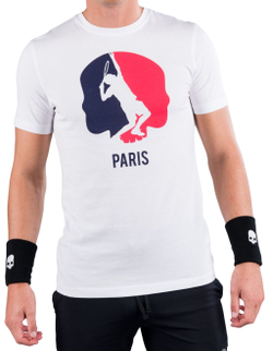 Теннисная футболка Hydrogen City Cotton Tee Man - white/paris