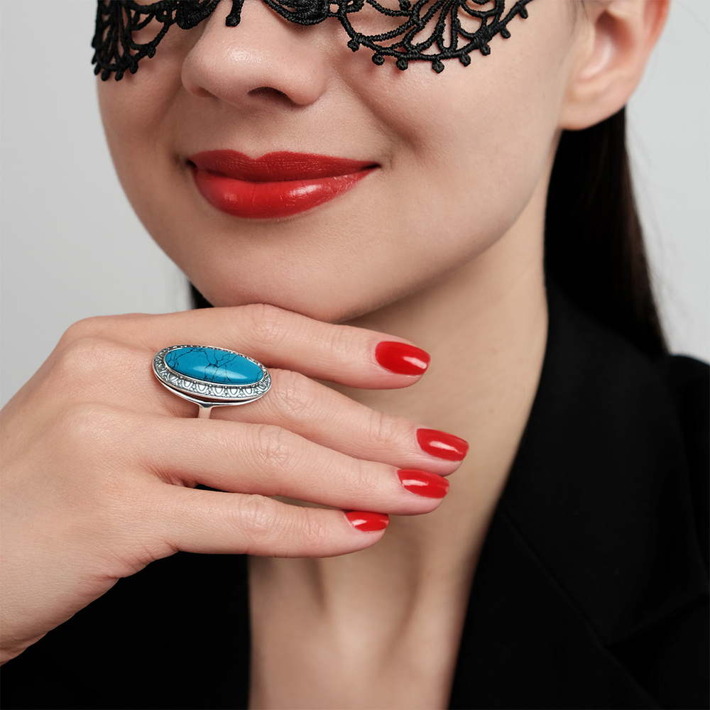 "Айла" кольцо в серебряном покрытии из коллекции "Турция" от Jenavi