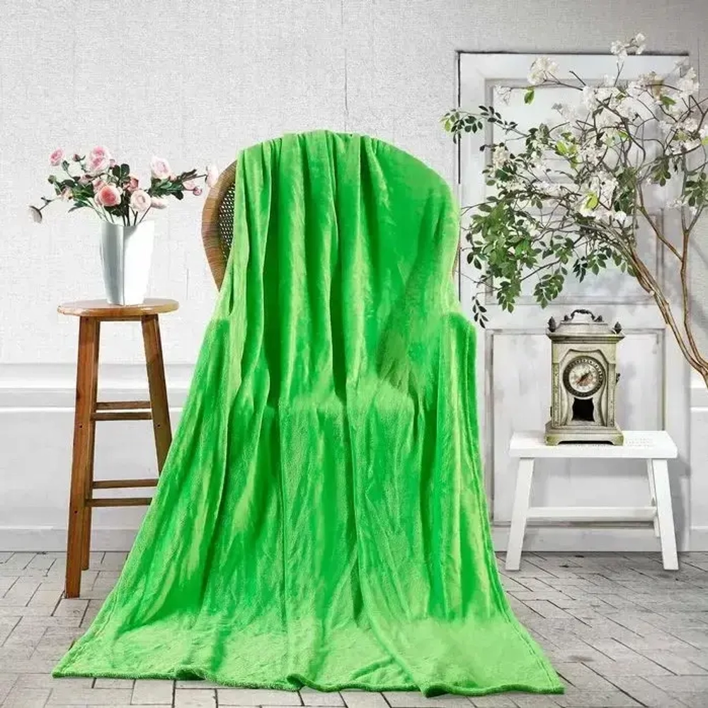 Плед Павлина Аэро Софт зеленый, р. 200*200