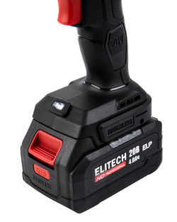 Дрель-шуруповерт аккум ударный ELITECH CD 20 BL2 1шт АКБ 4 Ah 130 Hm (E2201.042.01)
