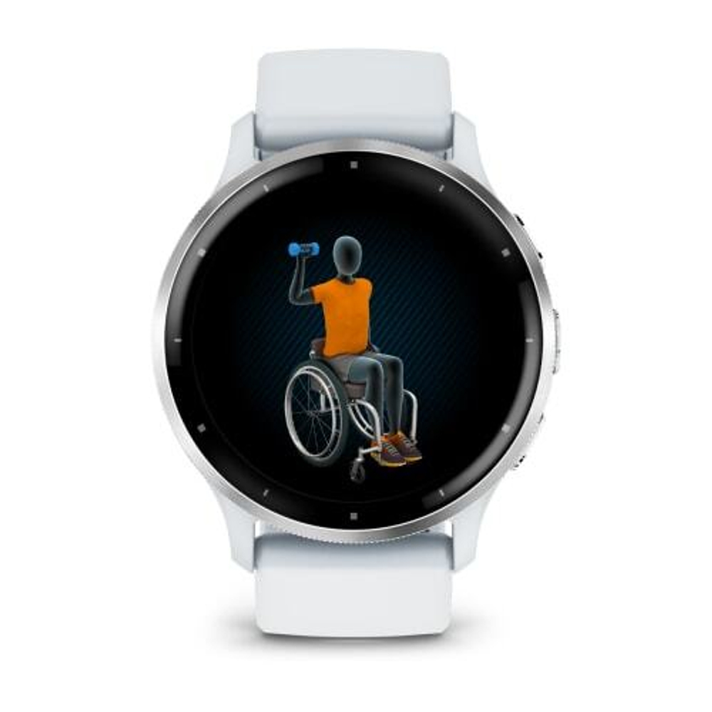 Смарт часы Garmin Venu 3 белые с серебристым безелем