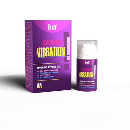 INTT BLACKBERRY VIBRATION - Жидкий вибратор ежевика, 15 мл