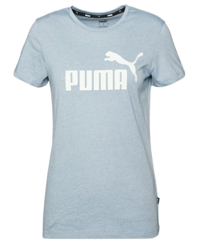 Женская теннисная футболка Puma ESS Logo Heather Tee - Blue