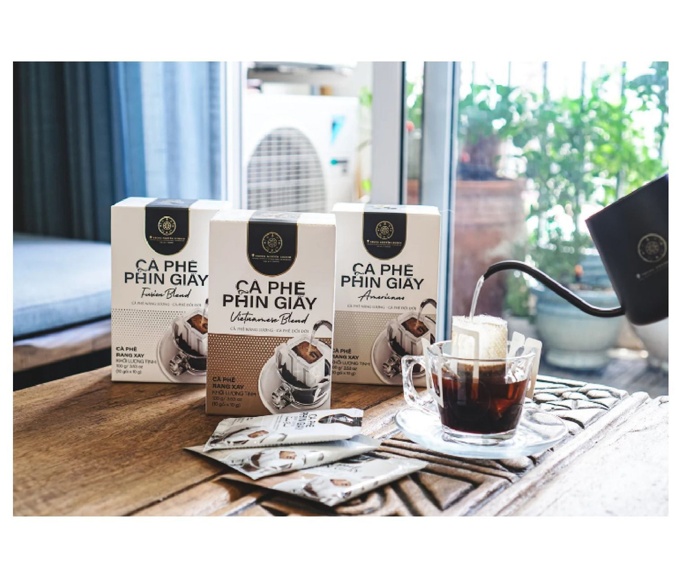 Вьетнамский кофе молотый Фьюжн Бленд Trung Nguyen Legend в дрип-пакетах Fusion Blend Drip coffee, 10 пак*10г