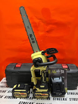 Аккумуляторная цепная пила FengBao 12” (21V, 6.0Ah, с автосмазкой и индикатором заряда)