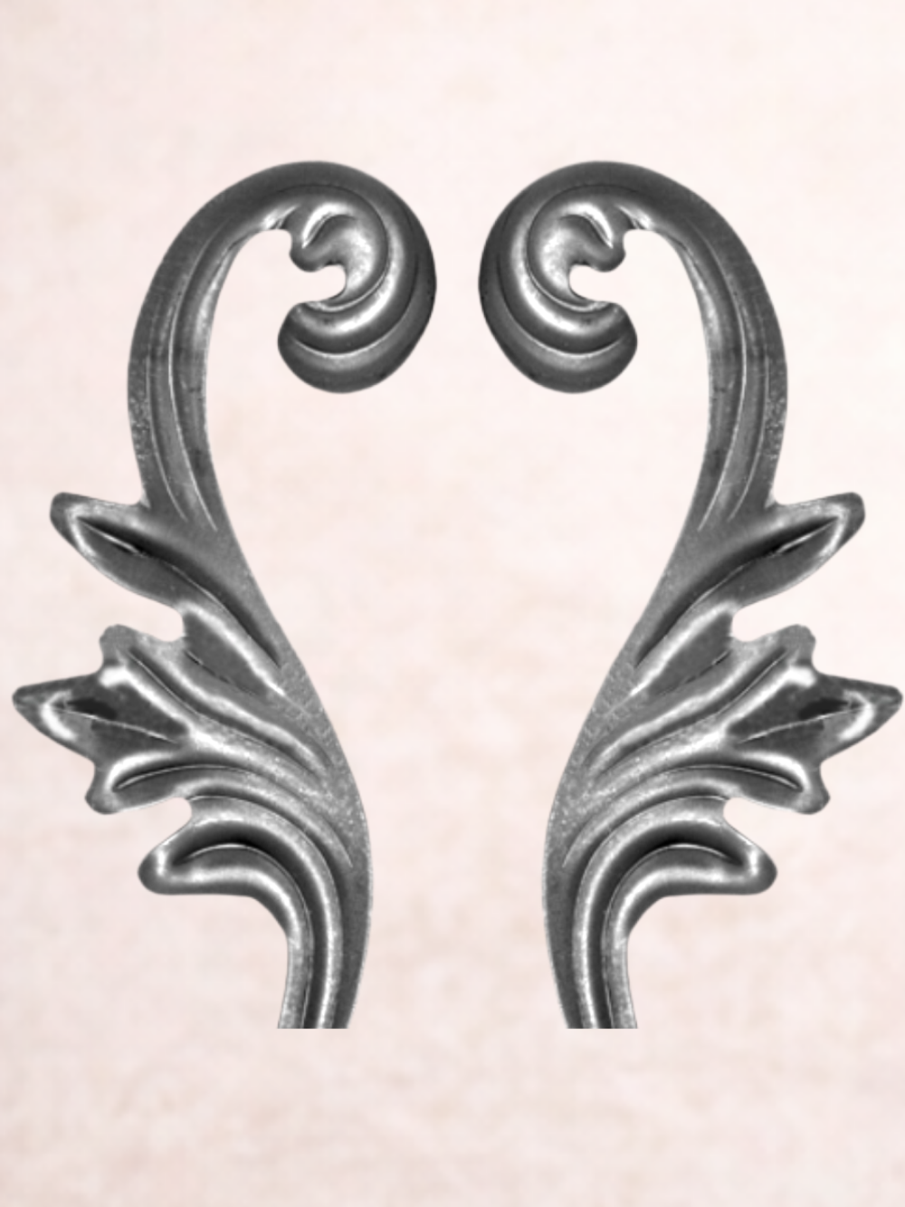 Кованый элемент лист 220 х 80 (2мм) L левый, 1 шт.