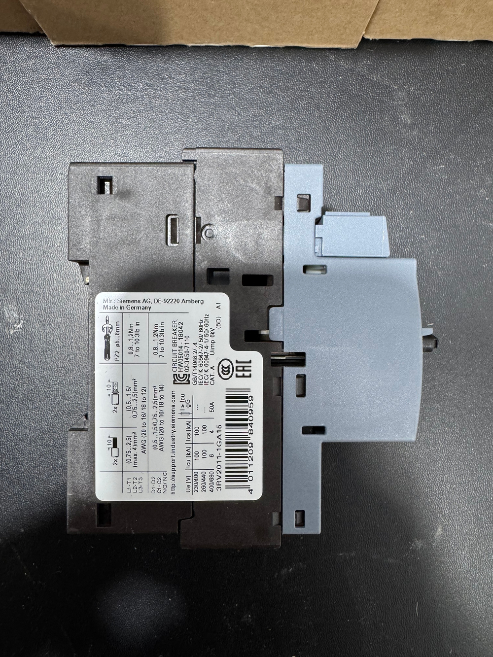 Автоматический выключатель 3RV2011-1GA15 Siemens