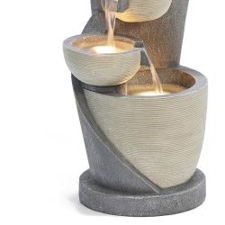 Waterfall Садовый фонтан с подсветкой "ДоРеМиФаСоль"