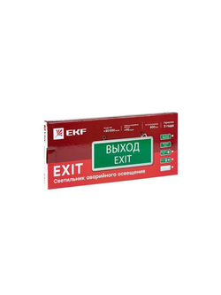 Светильник аварийно-эвакуационный EXIT-101 односторонний LED Basic EKF EXIT-SS-101-LED