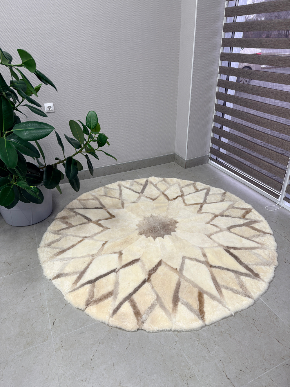 Ковер шкура натуральная овчина меховой