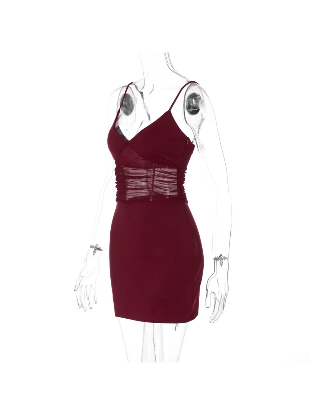 Платье мини с сеткой