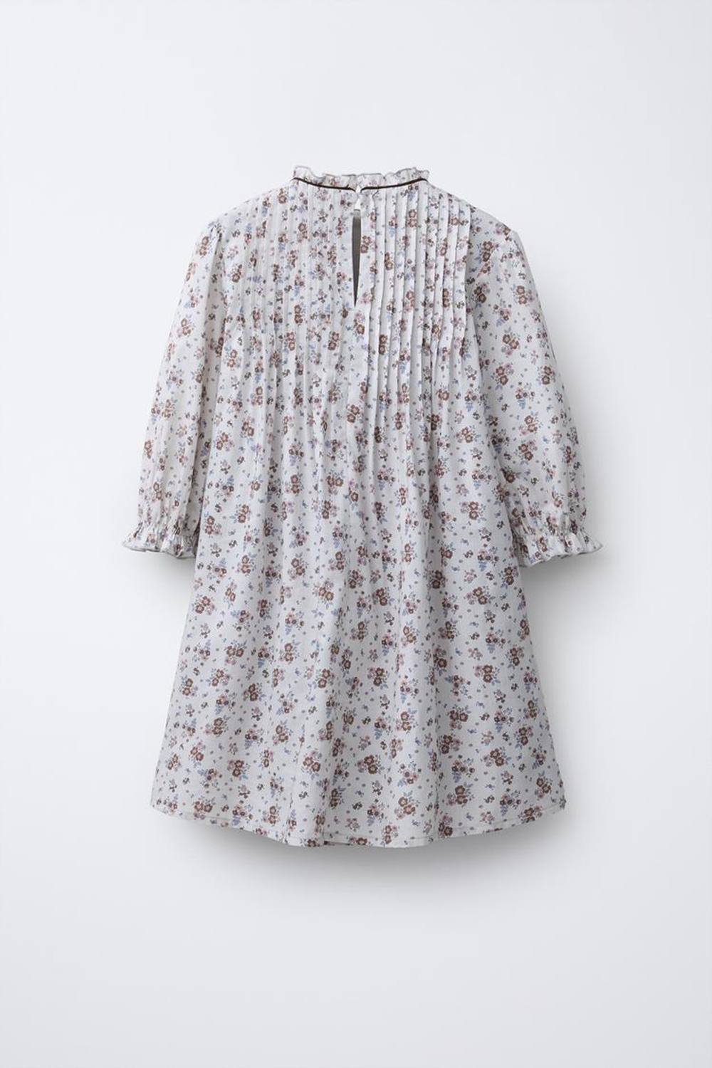 ZARA ПЛАТЬЕ В ЦВЕТОЧНЫЙ ПРИНТ, СЕРЫЙ