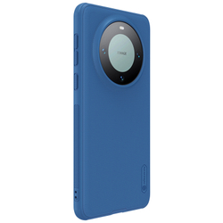 Усиленный чехол синего цвета от Nillkin для смартфона Huawei Mate 60 Pro, серия Super Frosted Shield Pro