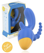 Мини-вибратор Oninder с анальным хвостом, синий, 13 см