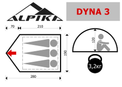 Палатка Alpika Dyna-3