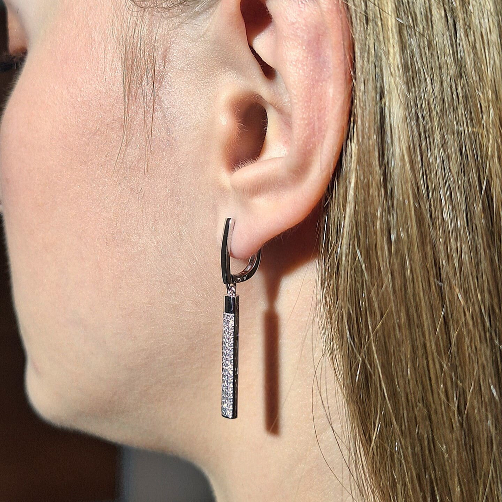 Ефимов. Золотые серьги 585-й пробы с натуральными бриллиантами "Элитный дождь"