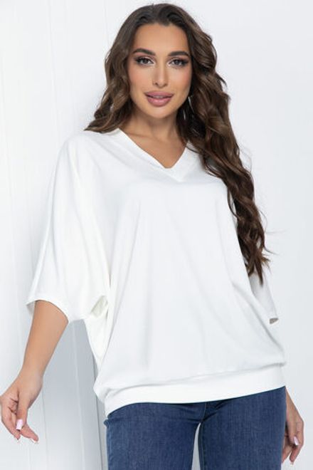 Блуза Вэнсдей (белая) Б11457 LT Collection