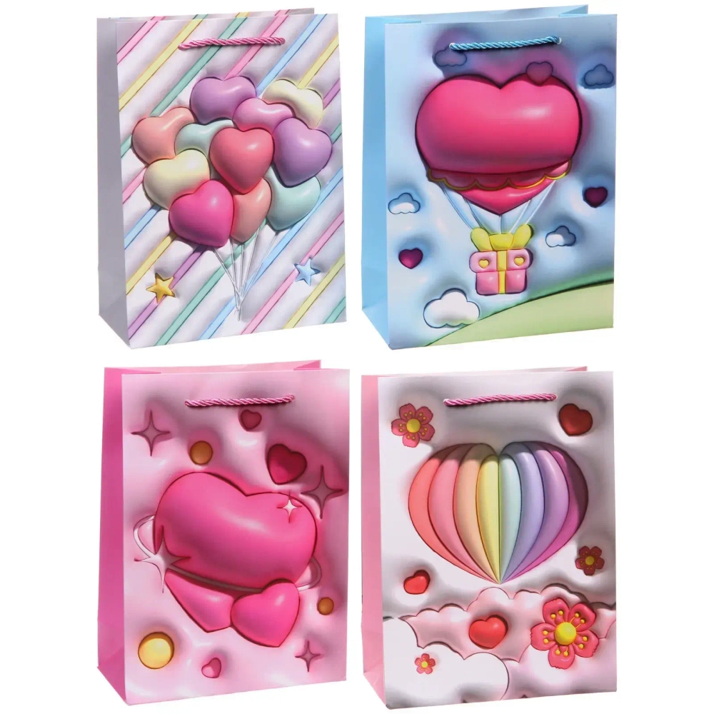 Пакет подарочный «Шарики в воздухе» 18*24*8.5 см, микс