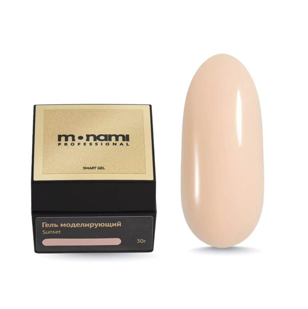 Monami Smart Sunset Gel - Гель жесткий моделирующий персиковый, 15гр