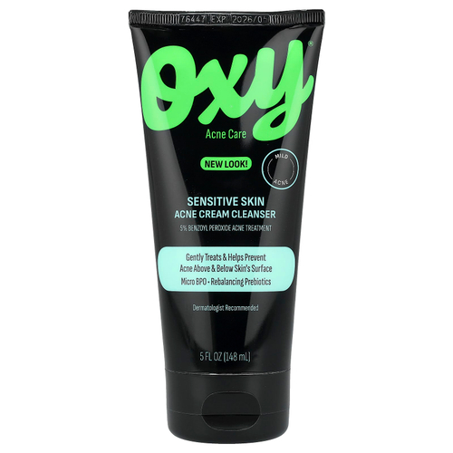 Oxy Skin Care, крем-очищающий крем от акне для чувствительной кожи, 148 мл (5 жидк. унций)