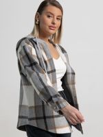 Рубашка теплая с капюшоном Олиссия (серая) Б15504-18М LT Collection