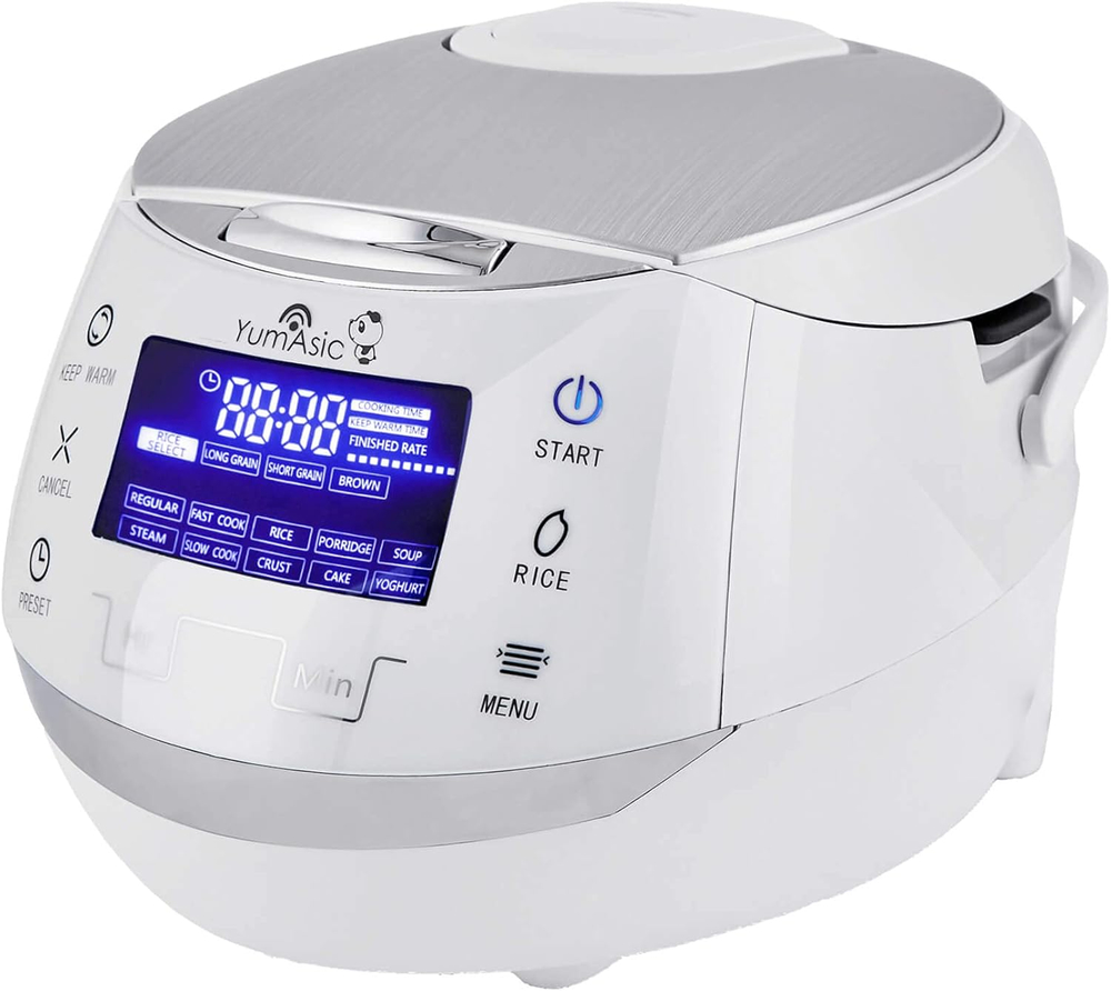 Yum Asia Рисоварка Sakura Rice Cooker, 8 чашек, 1.5 л (White and Silver)