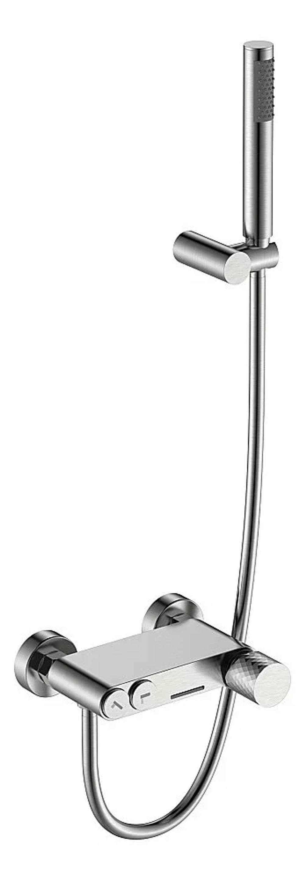 Смеситель для ванны Boheme Stick 123-NB никель брашированный/ручка DIAMOND
