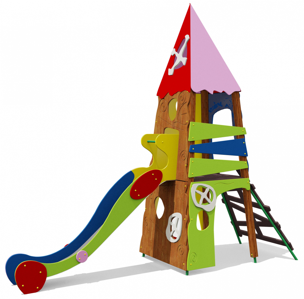 Игровой комплекс Горка 07093 для детей 4-6 лет для уличной площадки