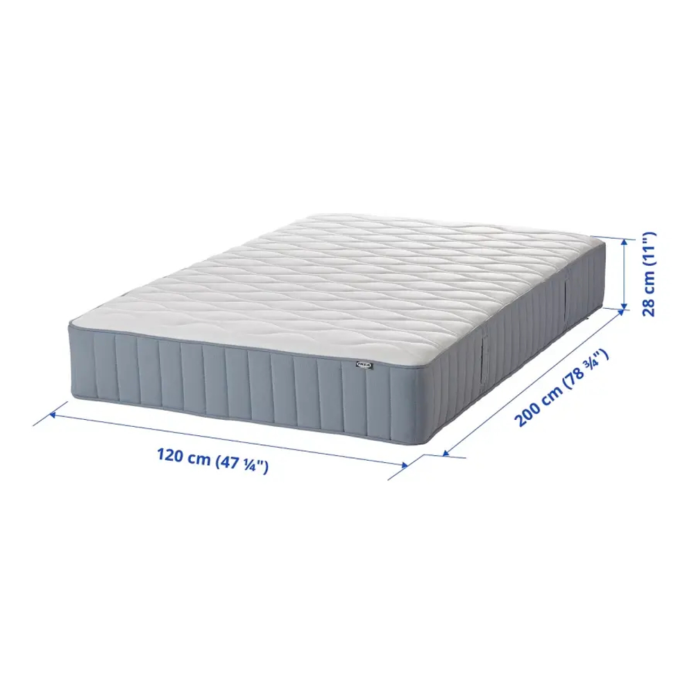 Матрас - VÅGSTRANDA /VАGSTRANDA IKEA/ ВОГСТРАНДА  ИКЕА,  200х120 см, белый/серый