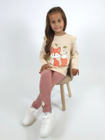 02-116-12 Комплект для девочки (фуфайка+ лосины)